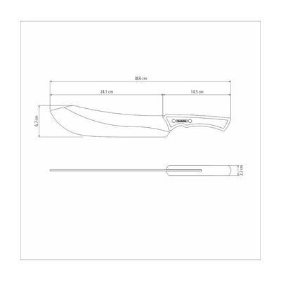 Faca para Carne Tramontina Churrasco Inox Cabo Madeira 10"