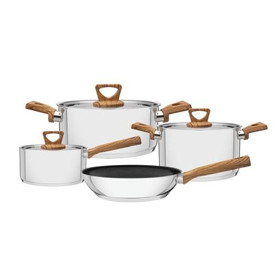 Jogo Panelas Tramontina Brava Antiaderente Inox Fundo Triplo