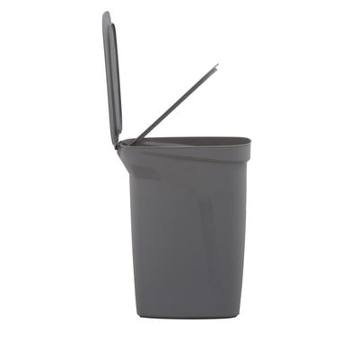 Lixeira Tramontina Compact 10L em Polipropileno Cinza com Haste em Aço Galvanizado