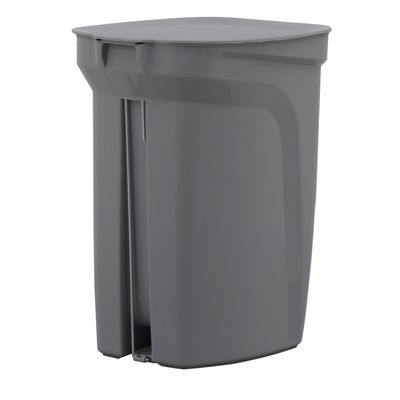 Lixeira Tramontina Compact 10L em Polipropileno Cinza com Haste em Aço Galvanizado