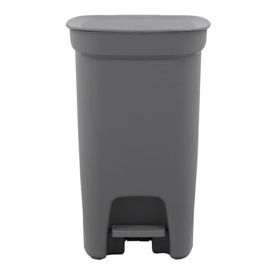 Lixeira Tramontina Compact 10L em Polipropileno Cinza com Haste em Aço Galvanizado