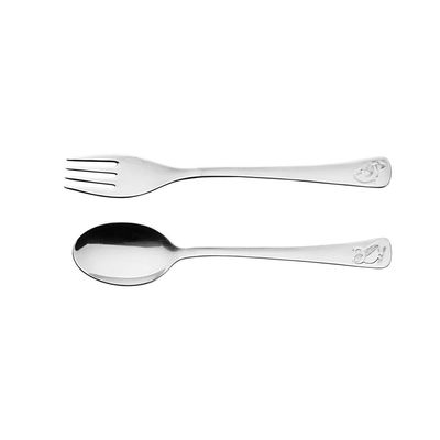 Jogo Talheres Infantil Tramontina Baby Inox Desenho 2 Peças