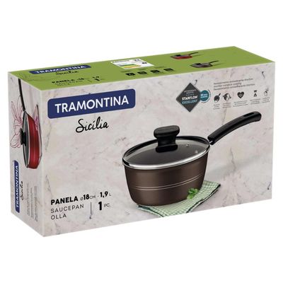 Panela Tramontina Sicilia Antiaderente Excellent Avelã 18 cm