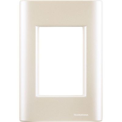 Placa 3 Postos 4x2 Tramontina Giz Perola