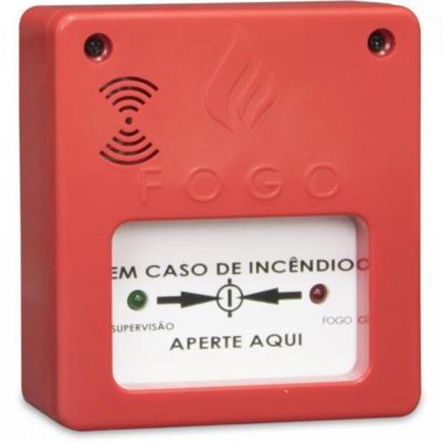 Acionador Manual com Sirene 12V/24V Convencional Segurimax