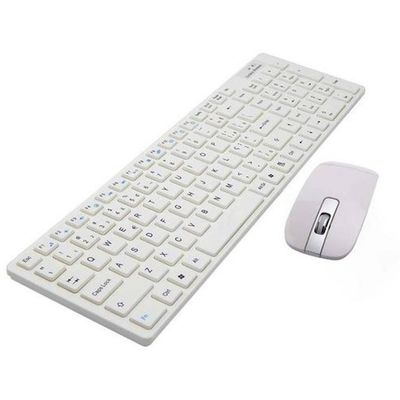 Kit Teclado E Mouse Slim Sem Fio Wireless 2.4ghz - Branco