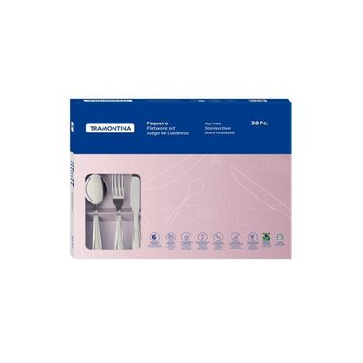 Faqueiro Laguna 38pçs Inox Com Facas P/ Churrasco 66906/510