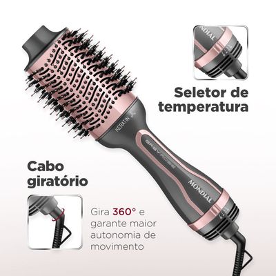Escova Secadora Mondial Keratin Bivolt - ES-11-BI Bivolt