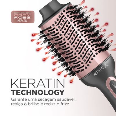 Escova Secadora Mondial Keratin Bivolt - ES-11-BI Bivolt