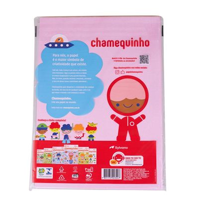 Papel A4 Chamequinho 100 Folhas Rosa Chamex