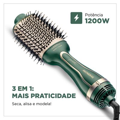 Escova Secadora By Juliette Mondial Verde Oliva 1200W Bivolt - ES-JU-02 Bivolt