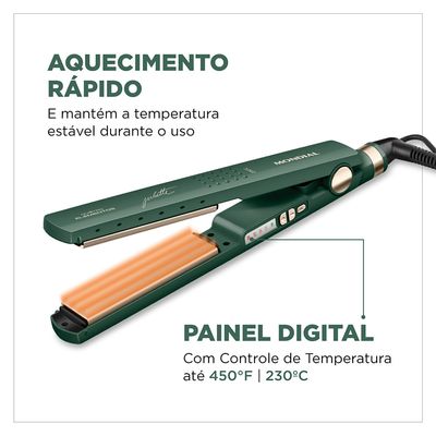 Prancha Alisadora By Juliette Mondial Verde Oliva 60W Bivolt - P-JU-02 Bivolt