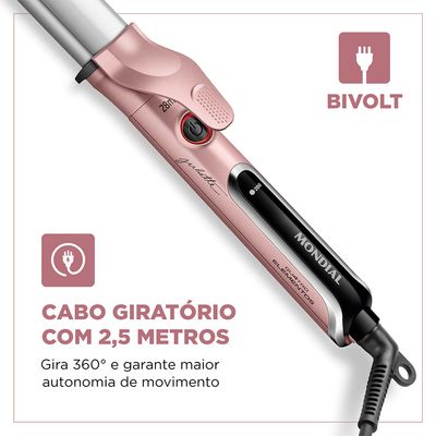 Modelador de Cachos By Juliette Mondial Golden Rose 70W Bivolt - MC-JU-01 Bivolt