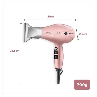 Secador de Cabelo By Juliette Mondial Golden Rose 2000W - SCP-JU-01 110