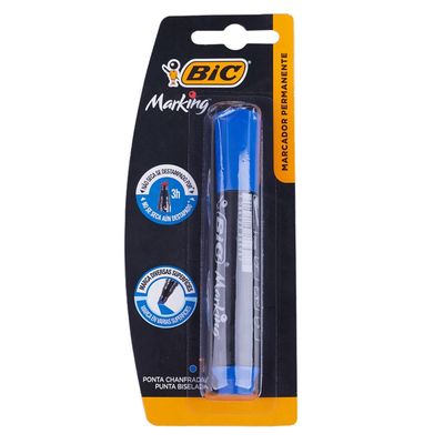 Marcador Quadrado Branco Bic Azul