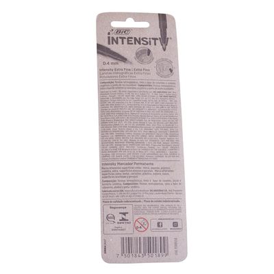Kit Bic Intensity Fine 0.4 + Caneta Permanente Grip Preta