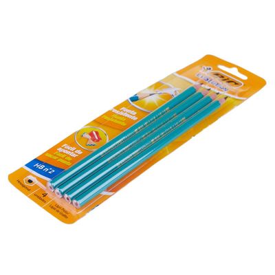 Lápis Bic HB N°2 com 4 Unidades Preto