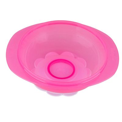 Kit Prato Bowl Dermiwil com Talheres Rosa