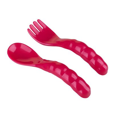 Kit Prato Bowl Dermiwil com Talheres Rosa