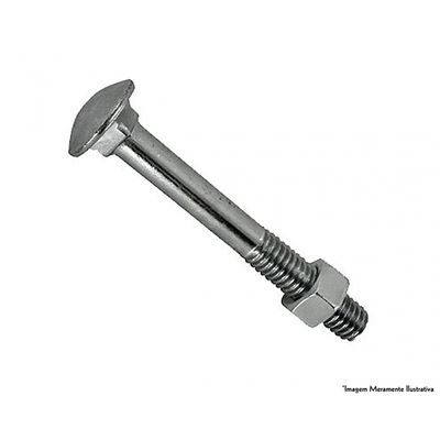 Parafuso Frances Zinc C/Porca B 1/4equot;X5equot; 100P