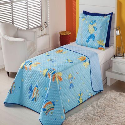 Cobre Leito Infantil Oceano Enxovais Aquarela 2 Peças
