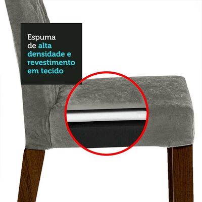 Conjunto Sala De Jantar Mesa Tampo Madeira 4 Cadeiras Madesa