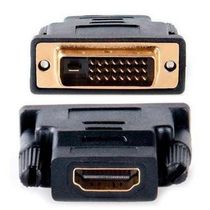 Adaptador Hdmi Fêmea X Dvi-d 24-1 Macho Preto