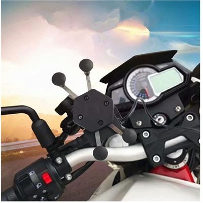 Suporte Celular Moto Garra X Com Carregador Usb Universal
