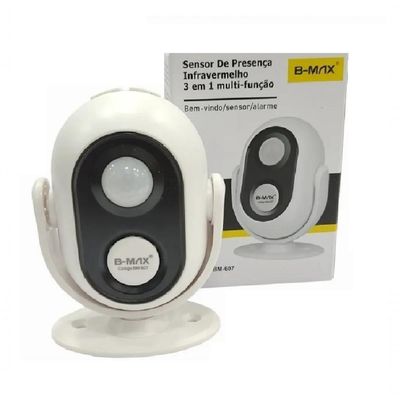 Sensor De Presença Infravermelho 3x1 B-max Bm-607