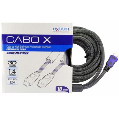 Cabo Hdmi 1.4 3d 1080p Full Hd Tv Lcd Plasma Ps3 Exbom