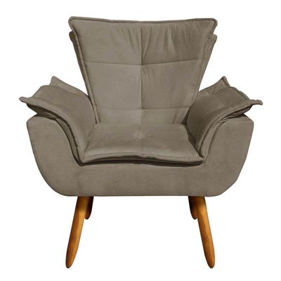 Kit 01 Namoradeira E 02 Poltronas Opala Suede Marrom Rato