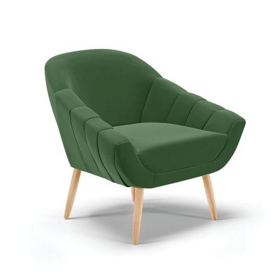 Kit 01 Namoradeira E 02 Poltronas Suede Natural Verde
