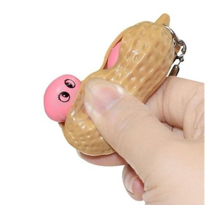 Chaveiro Amendoim Anti Stress de Apertar Sensorial Relaxa