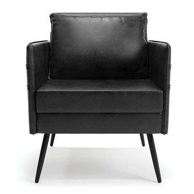 Kit 02 Poltronas Corano Pés Palito De Ferro Preto Preto