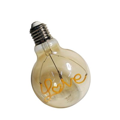 Lampada Led Love Vintage Mensagem 4w Branco Quente