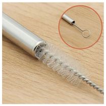 Canudo Aço Inox Kit 4 Peças Reto Curvo Escova De Limpeza