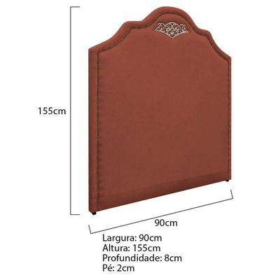 Cabeceira Solteiro P02 90cm - Doce Sonho Móveis Terracota
