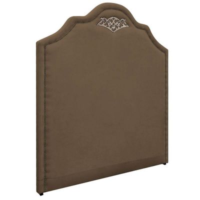 Cabeceira Casal Orlando P02 140cm Suede Marrom
