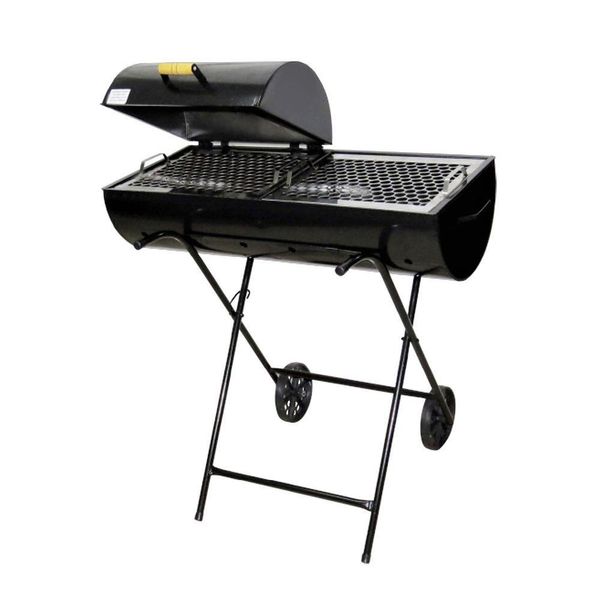 Churrasqueira Mega Grill Mista Grelha E Carrinho 92x78x30cm