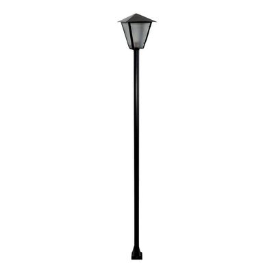 Poste E Luminária Colonial Preto 300cm