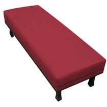 Calçadeira Casal P02 140 Cm Para Cama Box Suede Vermelho