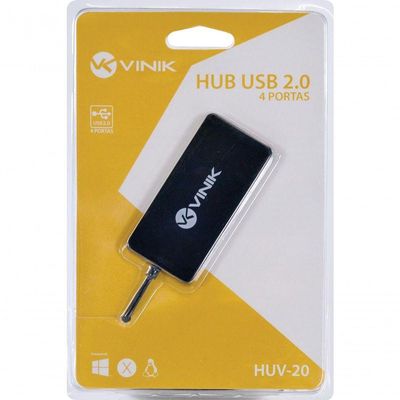 Hub Usb 2.0 Com 4 Portas E 1,2M De Cabo Huv-20