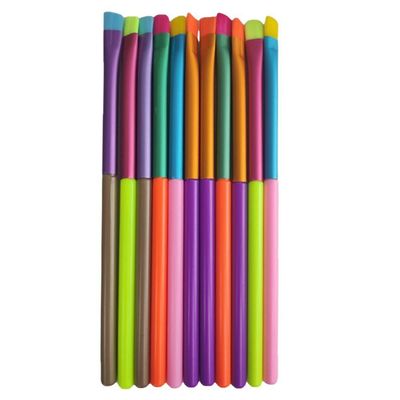 Pincel Maquiagem Kit 15 Peças Neon Colorido Makeup