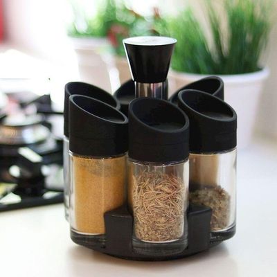 Porta Condimentos Temperos 6 Peças Cozinha Suporte