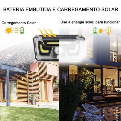 Luminaria Solar Sensor Proximidade Spot Led Branco Frio Ilum