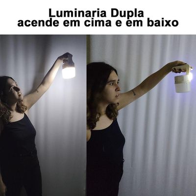 Luminaria Solar Lanterna Dupla Fonte De Luz Led 2 Em 1 Campi