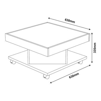Mesa De Centro Saara Pinho Com Off White Quadrada
