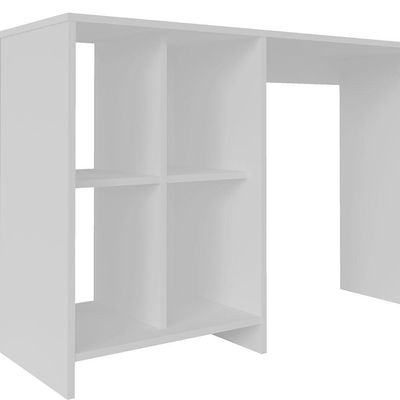 Escrivaninha / Mesa Para Notebook Matrix Branco E 4 Nichos