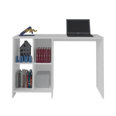 Escrivaninha / Mesa Para Notebook Matrix Branco E 4 Nichos