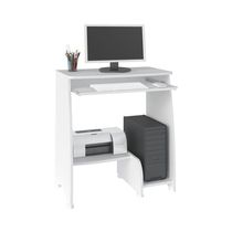 Escrivaninha Para Computador Pixel Branco Com 3 Prateleiras